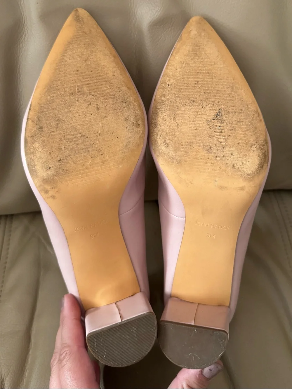 Jenn Ardor Pale Pink Pointed-Toe Pumps
